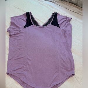 Lucy Take A Pause Athletic Top, Lilac, size M